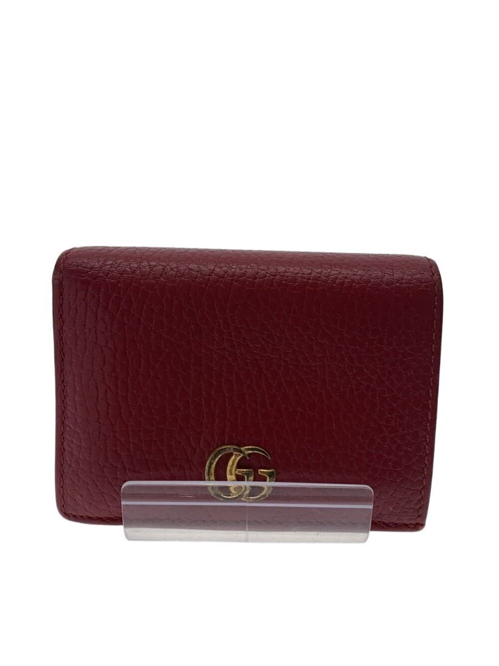 Gucci Card Case Wallet GG Marmont Leather RED